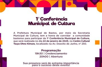 Bastos realiza a 1ª Conferência Municipal de Cultura 