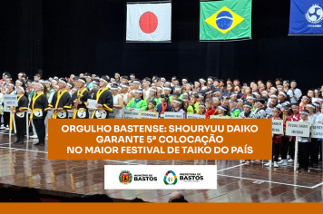Taiko de Bastos volta com certificado e troféu na bagagem