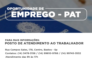 Novas oportunidades!
