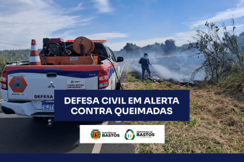 Defesa Civil Alerta: não queime lixo! Evite queimadas!