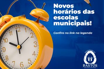 Educação: confira novos horários