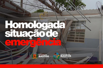 Situação de Emergência homologada