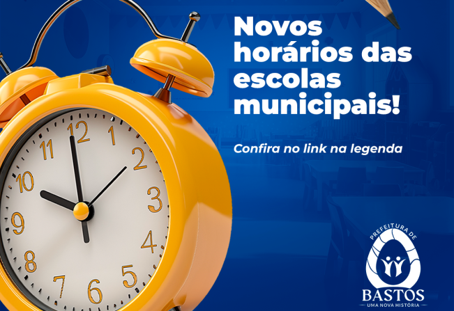 Educação: confira novos horários