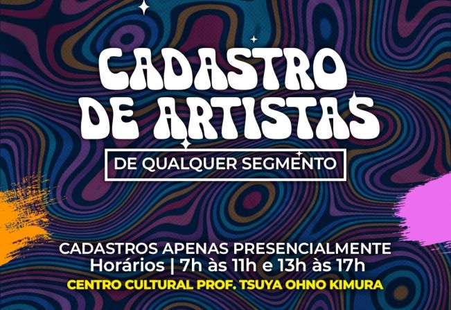 Secretaria de Cultura realiza o cadastro de artistas de todos os seguimentos 