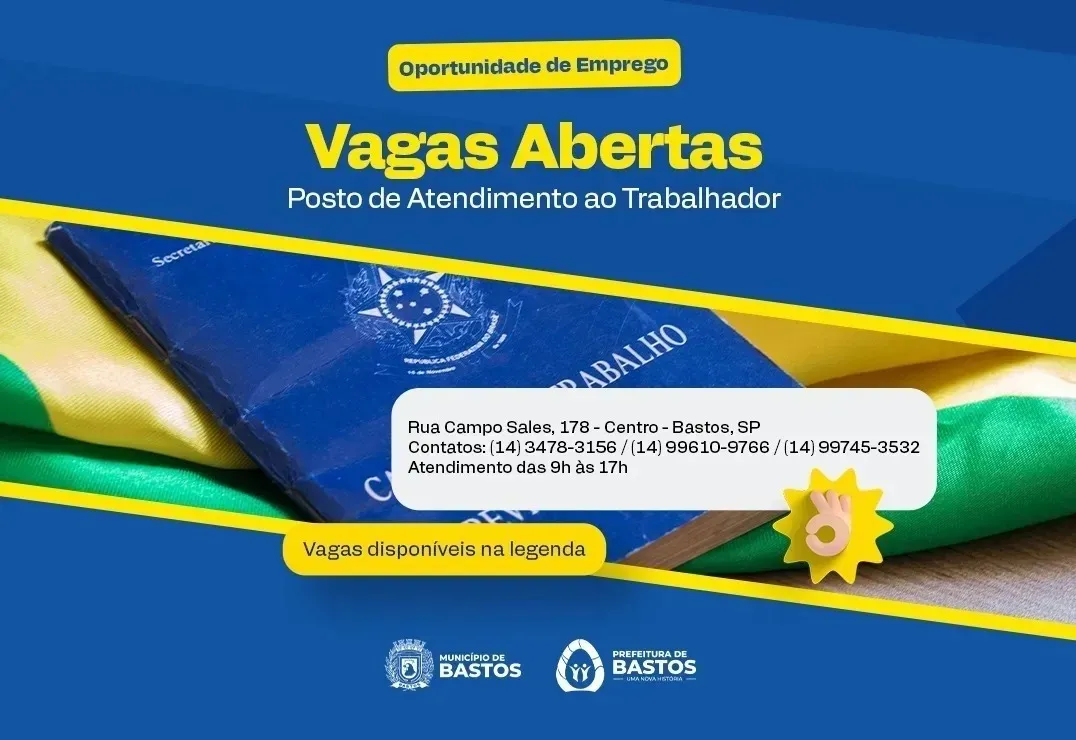 Novas vagas!